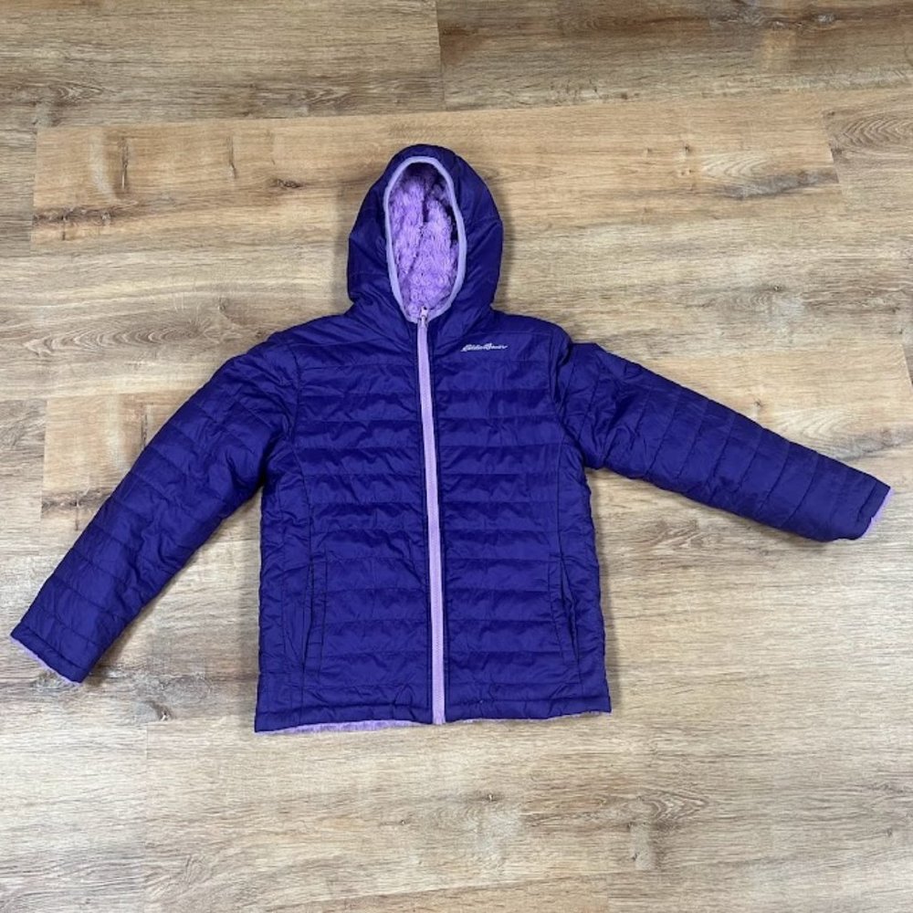 Eddie Bauer Girls' Reversible Hooded Jacket